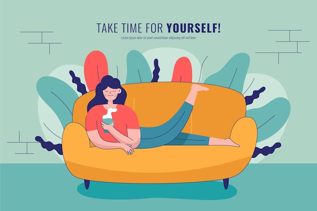 Free vector self care health concept