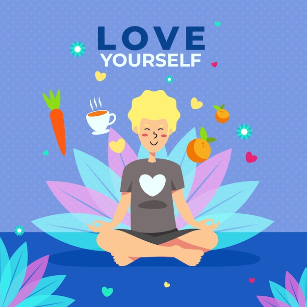 Free vector self care health concept