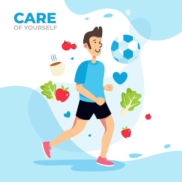 Free vector self care health concept