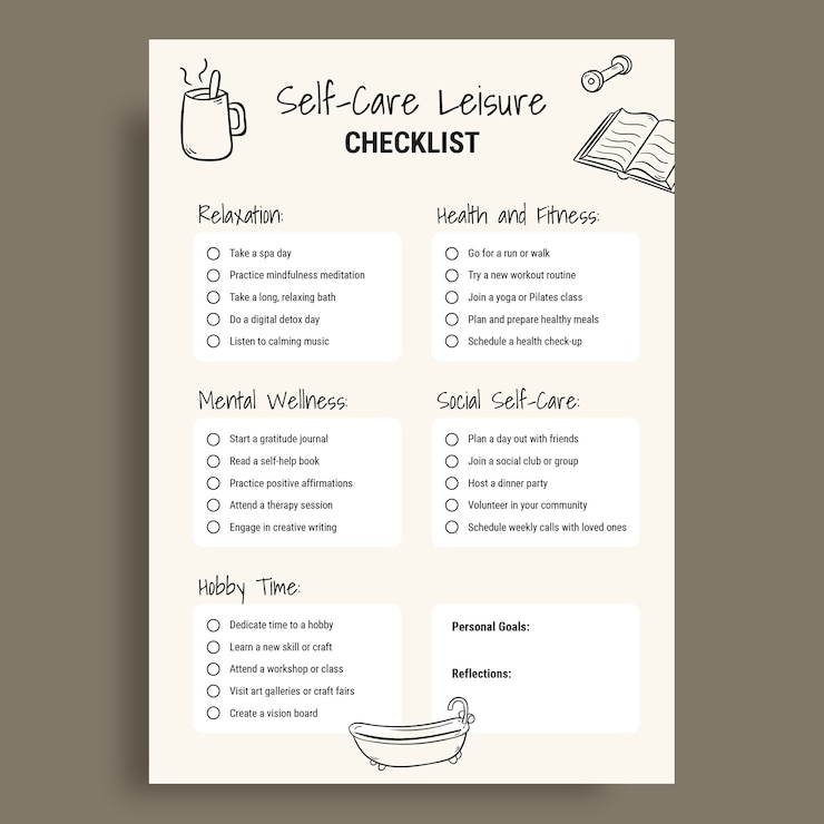 Free Vector self care leisure template design