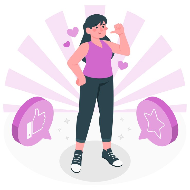 Free Vector self confidence concept illustration