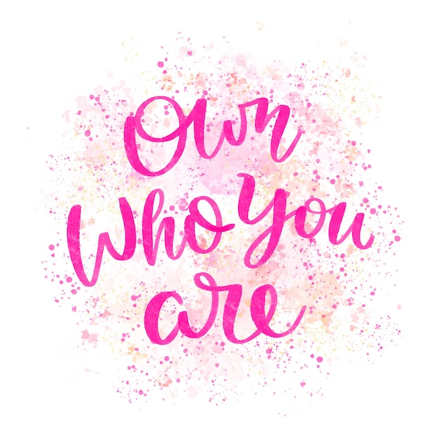 Free vector self-love lettering with motivational quote