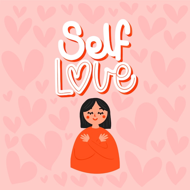 Free vector self love lettering