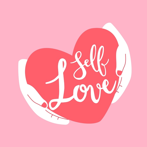 Free vector self love lettering