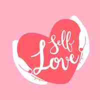 Free vector self love lettering