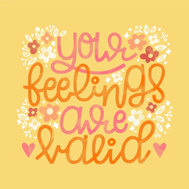 Free vector self love lettering