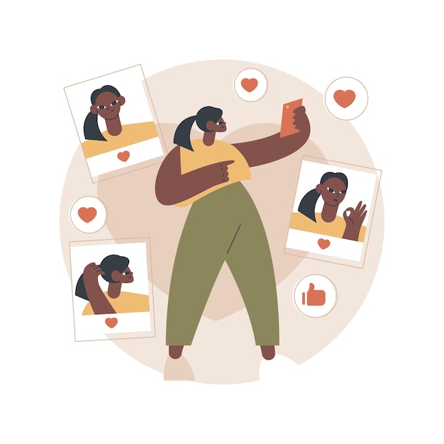 Free vector selfie concept illustration