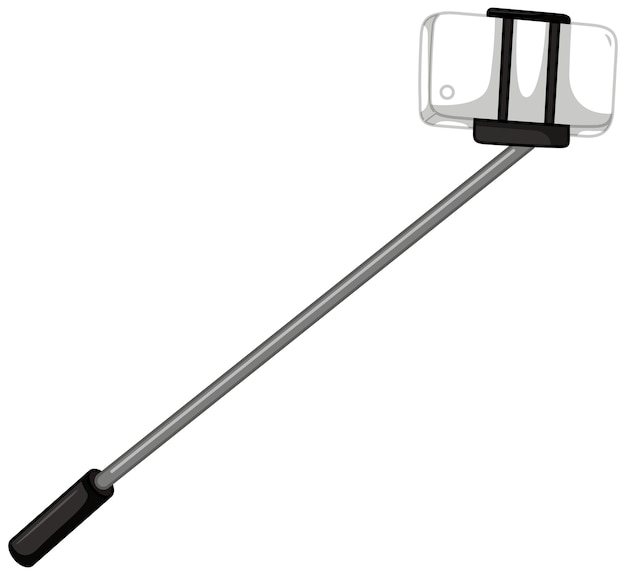 Selfie stick with cellphone
