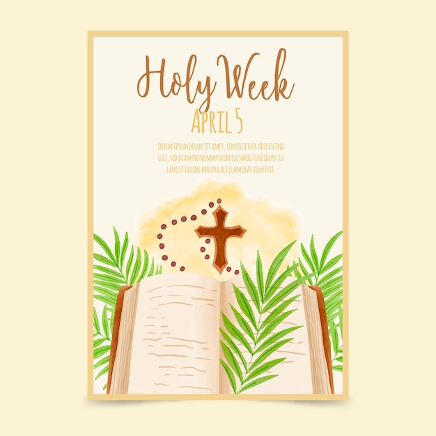 Semana santa poster template