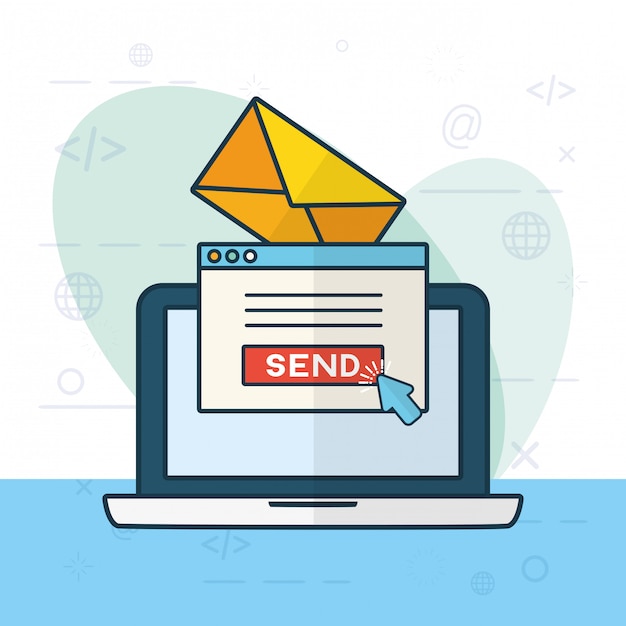 Free vector send email concept