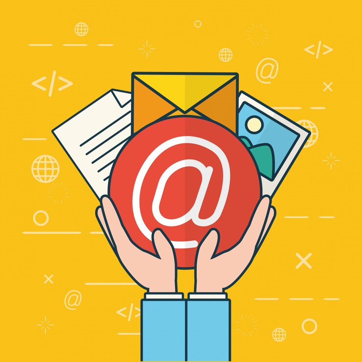Free Vector send email concept