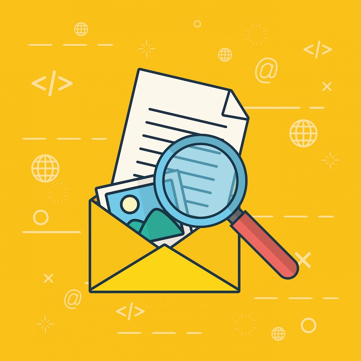 Free Vector send email concept