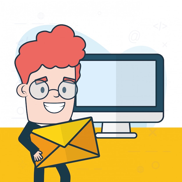 Free vector send email concept