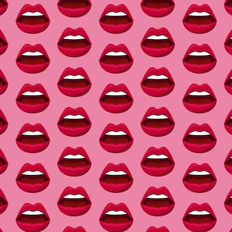 Sensuality female lips pattern