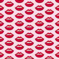 Free vector sensuality female lips pattern