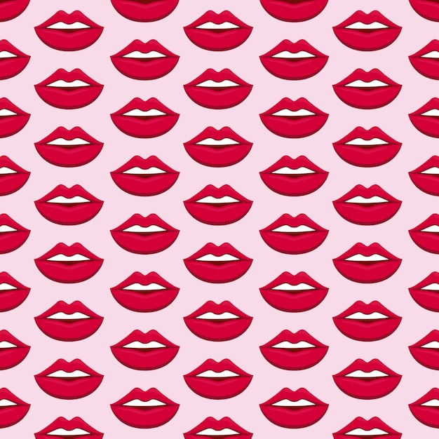 官能的な女性の唇パターン