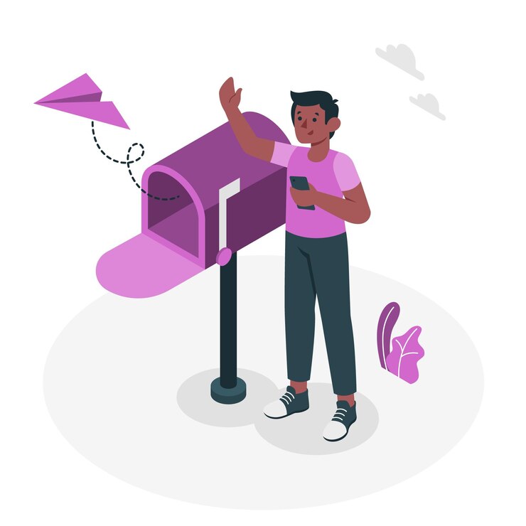 Free Vector sent message concept illustration