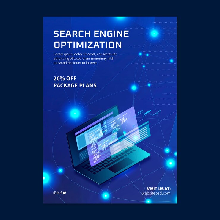 Free Vector seo ad flyer template