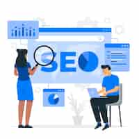 Free vector seo analytics concept illustration