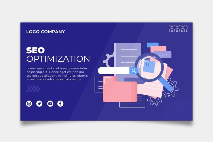 Free Vector seo banner template