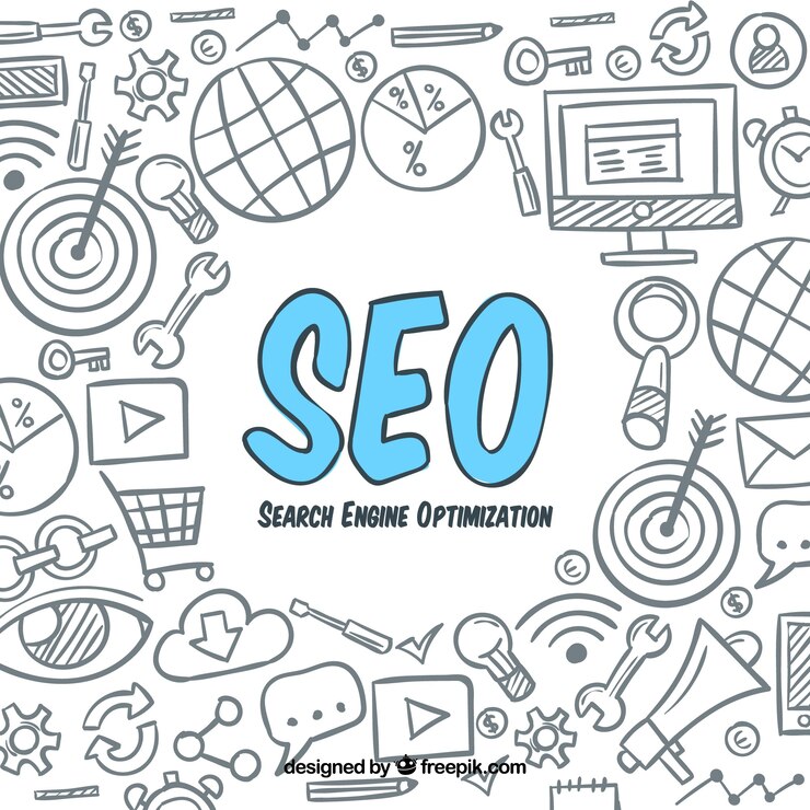 Free Vector seo elements background 