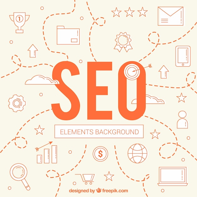 Free vector seo elements background