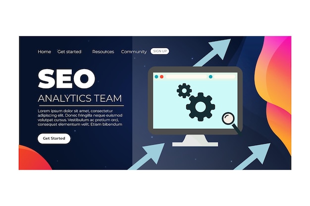 Seo landing page template