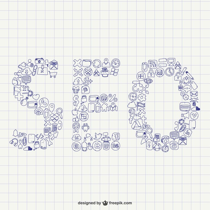 Free Vector seo lettering vector
