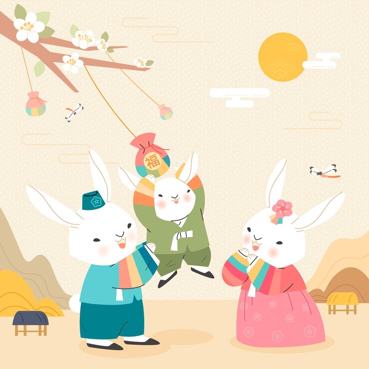 무료 Vector 설날 축제 축하 그림