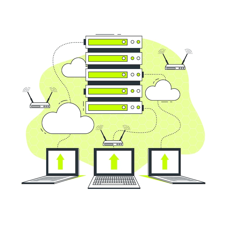 Free Vector server concept illustration