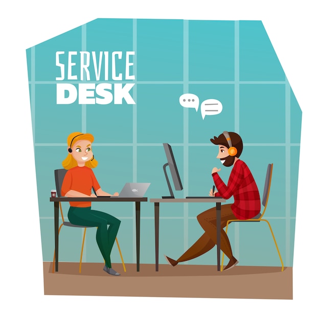 Illustrazione del service desk