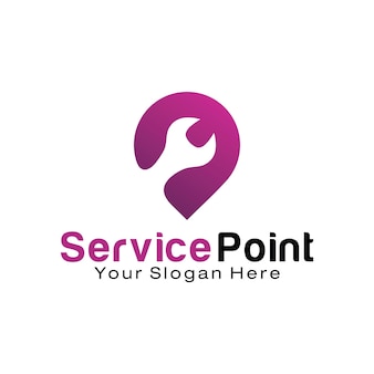 Service point logo design template