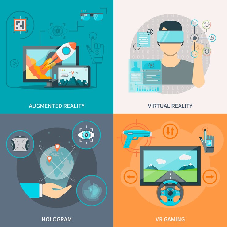Free Vector set of 2x2 vr images