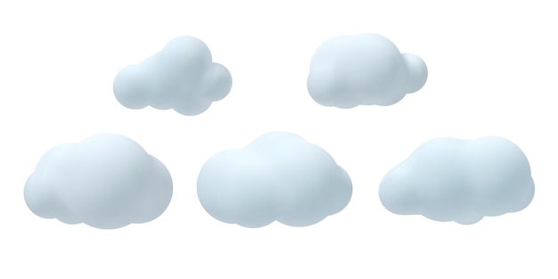 3Dベクトル雲のセット。
