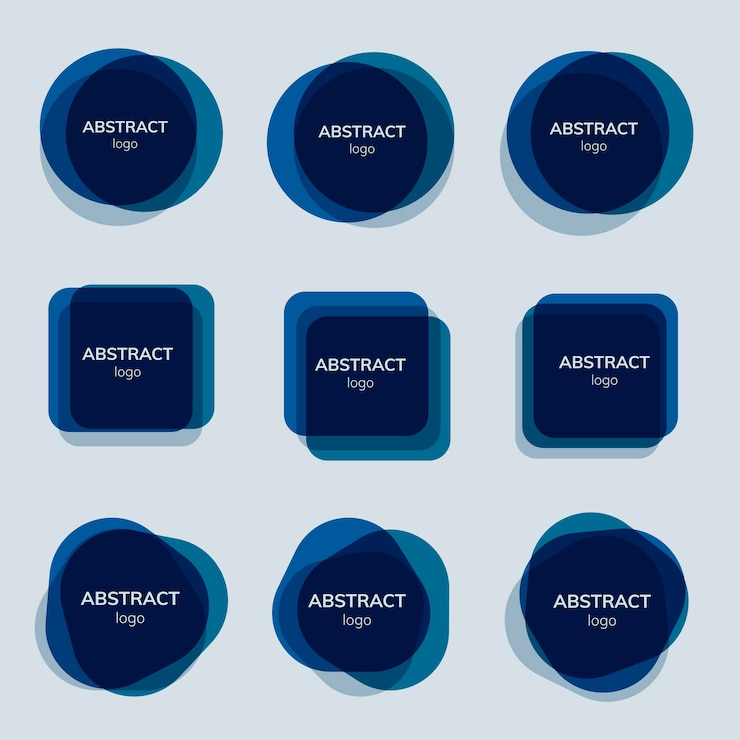 Free Vector set of abstract badge designs