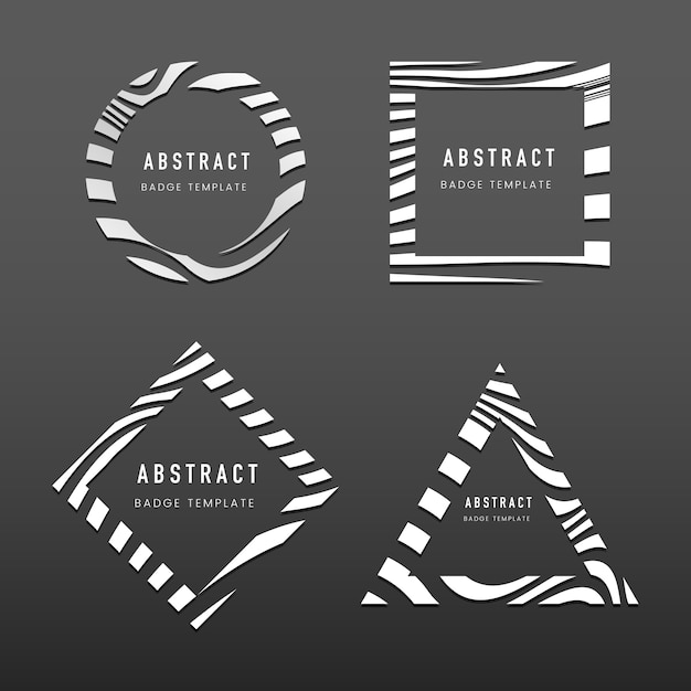 Free vector set of abstract badge template vectors