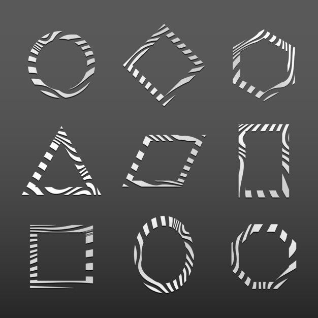 Free vector set of abstract badge template