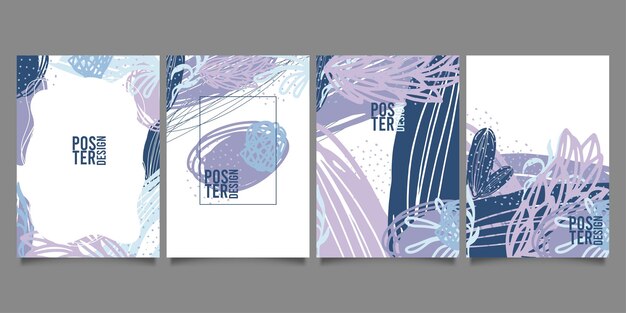 Set of abstract creative templates.