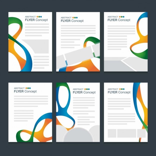 Vettore gratuito rio olimpiadi flyer set concetto di design