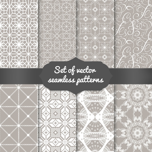 Set of abstract geometric pattern backgrounds. Elegant backgrounds for cards and invitations.