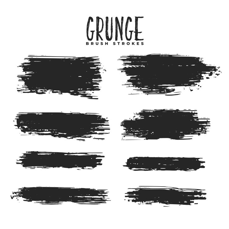 Free Vector set of abstract grungy texture background in hand drawn style