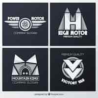 Free vector set of abstract vehicle logos