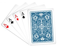 Free vector set of aces with card back design