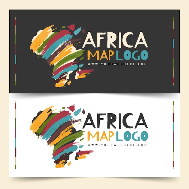 Vettore gratuito set di modello logo africa