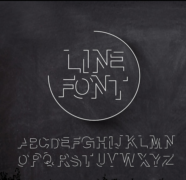 Free vector set of alphabet text design