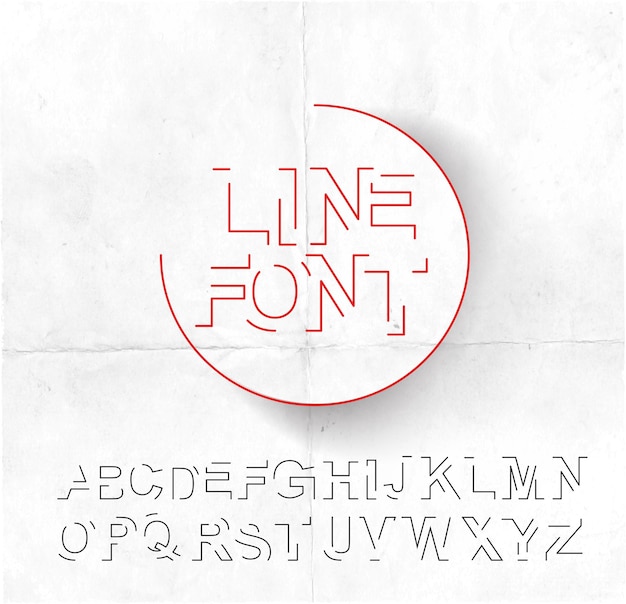 Set di design del testo dell'alfabeto