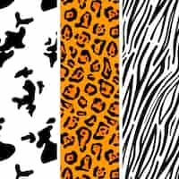 Free vector set of animal print patterns