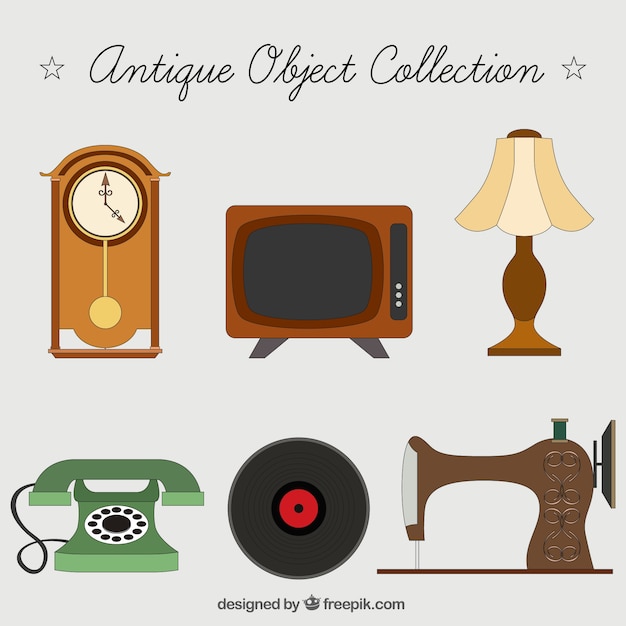 Free vector set of antique decor objects