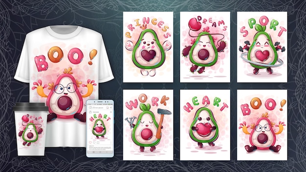 Set avocado - poster e merchandising