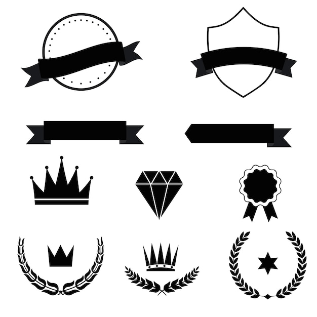 Free vector set of awards and badges vector